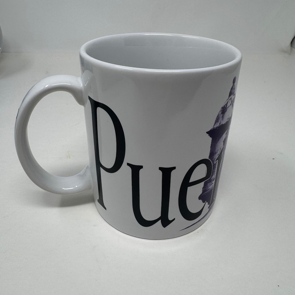Starbucks Puerto Rico City Mug 2004 Collector Series Coffee Cup Purple White